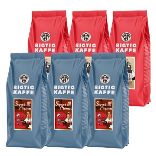 Rigtig Kaffe Super Crema & Teodora 6kg Whole coffee beans