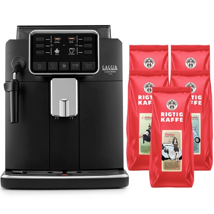 Gaggia Cadorna Style Espresso Machine Incl. 2.5 kg Rigtig Kaffe
