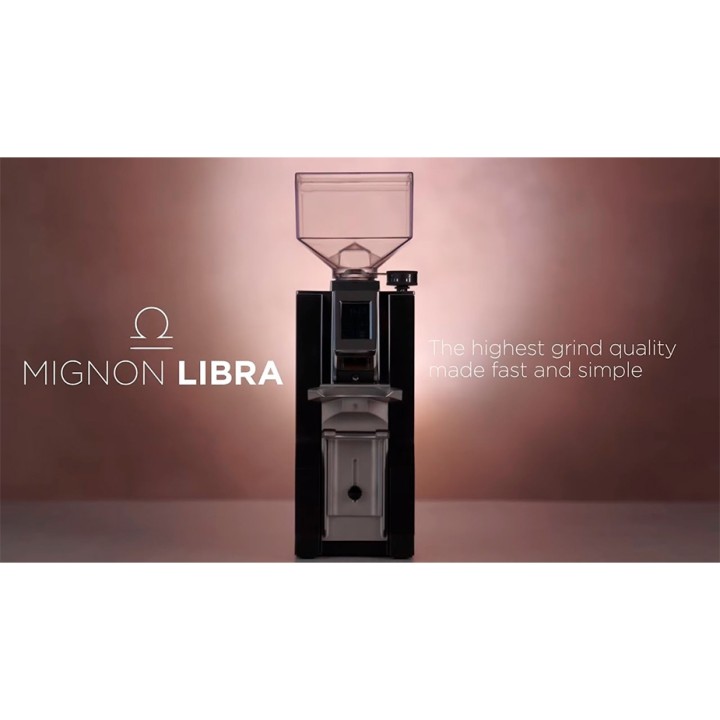 Eureka Mignon Libra Chrome/Matte Black Espresso Grinder