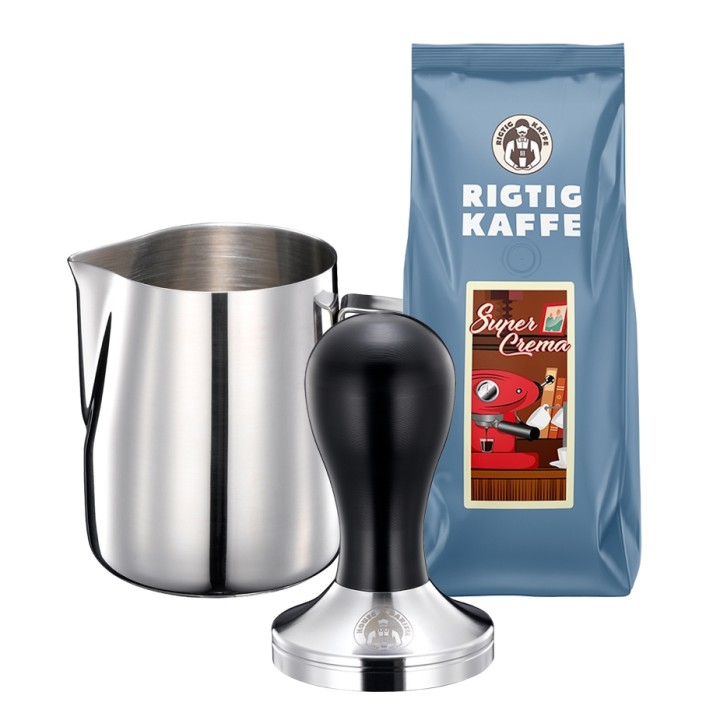 House of Barista Tamper, Milk Jug & 500g Super Crema
