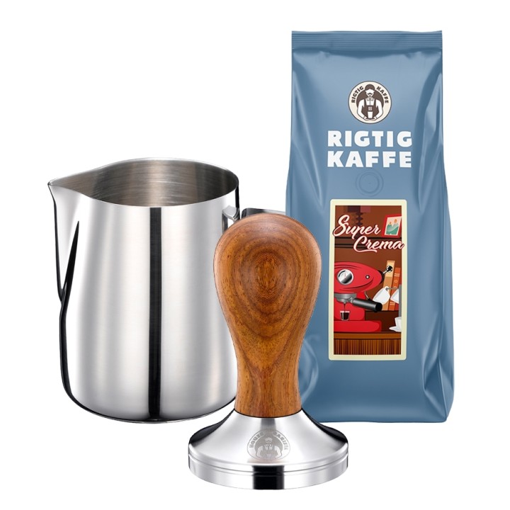 House of Barista Tamper, Milk Jug & 500g Super Crema