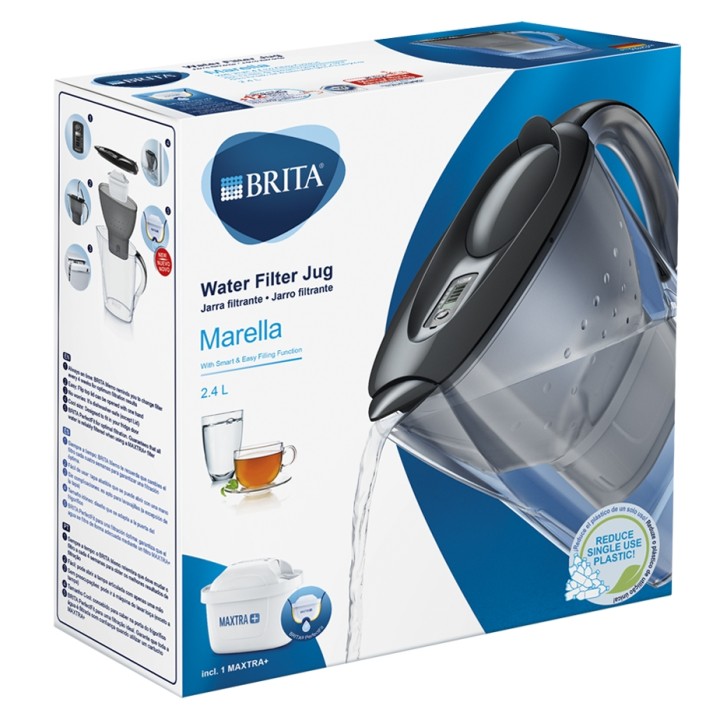 BRITA Marella 2.4L Gray Incl. 1 Maxtra+ Filter