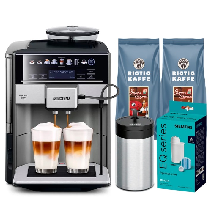 Siemens TE655203RW EQ6 s500 Espresso machine Incl. Care pack, Container & 2kg Coffee