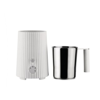 Alessi Plissé Pulcina Electric Milk Frother White