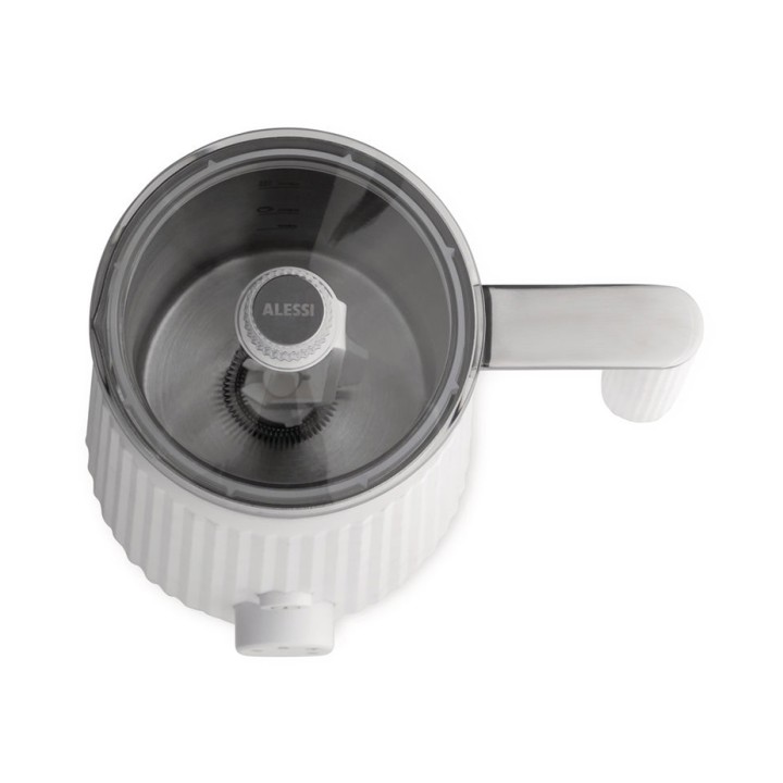 Alessi Plissé Pulcina Electric Milk Frother White