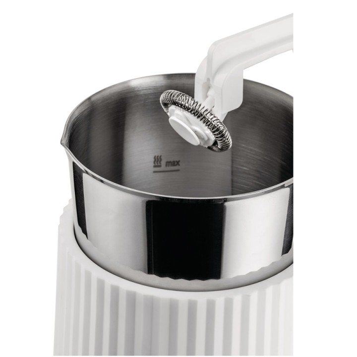 Alessi Plissé Pulcina Electric Milk Frother White