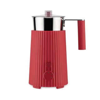Alessi Plissé Pulcina Electric Milk Frother Red