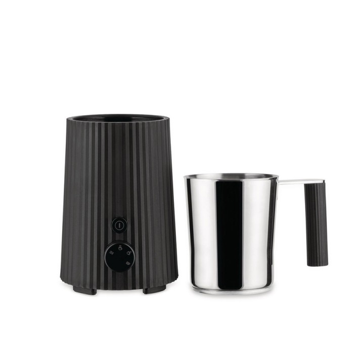 Alessi Plissé Pulcina Electric Milk Frother Black
