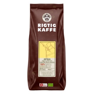 Rigtig Kaffe Organic Antigua 400g Whole coffee beans
