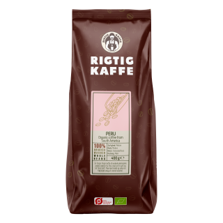 Rigtig Kaffe Organic Peru 400g Whole coffee beans