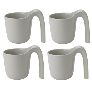 RIG-TIG OLE Mugs 25 cl 4 pcs Gray