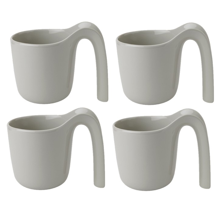RIG-TIG OLE Mugs 25 cl 4 pcs Gray