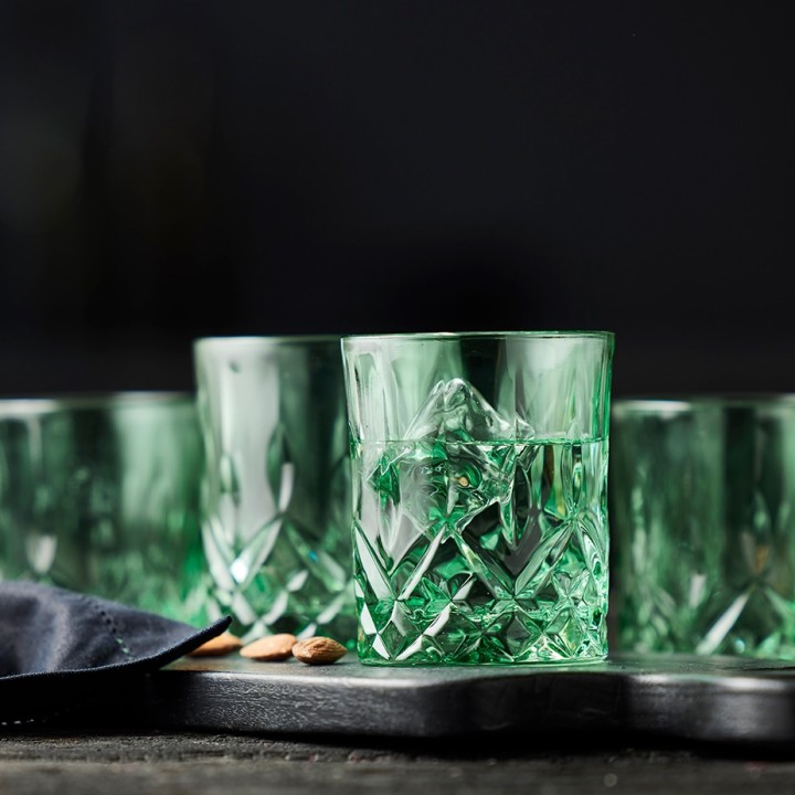 Lyngby Sorrento whisky glass 32 cl 4 pcs green