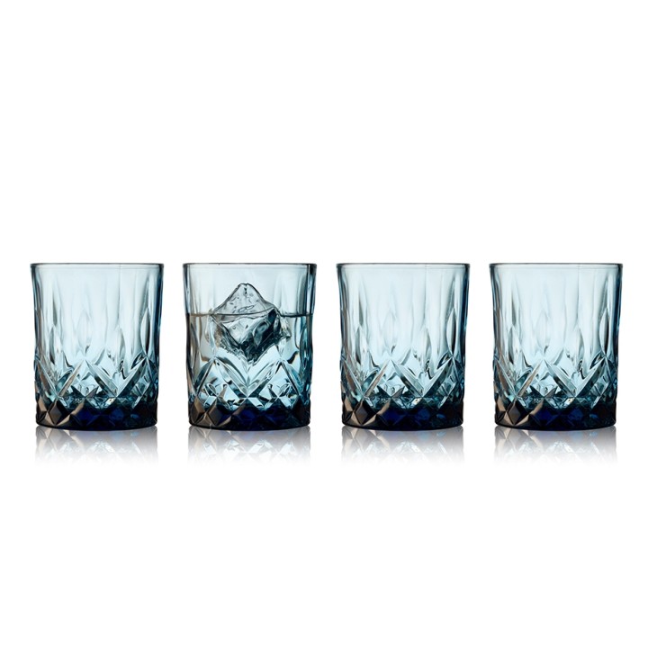 Lyngby Sorrento whisky glass 32 cl 4 pcs blue
