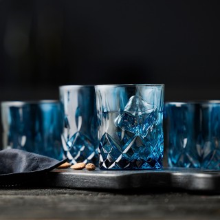 Lyngby Sorrento whisky glass 32 cl 4 pcs blue
