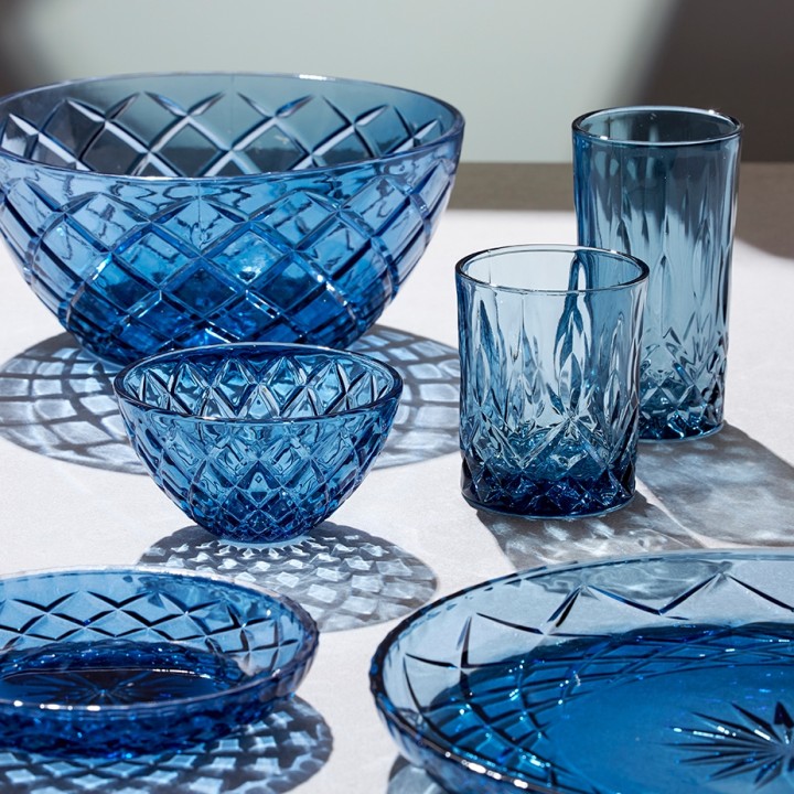 Lyngby Sorrento whisky glass 32 cl 4 pcs blue