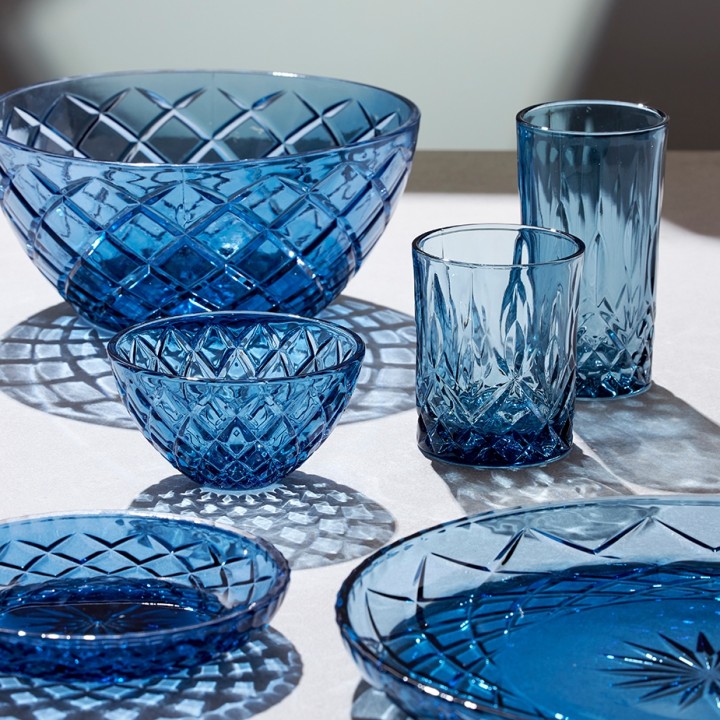 Lyngby Sorrento Highball Glass 38 cl 4 pcs Blue