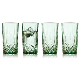 Lyngby Sorrento highball glasses 38 cl, set of 4, green