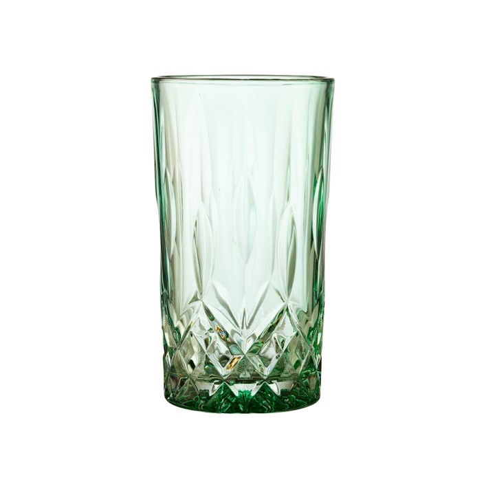 Lyngby Sorrento highball glasses 38 cl, set of 4, green