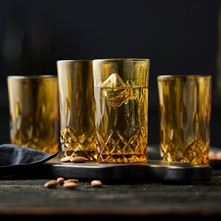 Lyngby Sorrento Highball Glasses 38 cl 4 pcs Pink