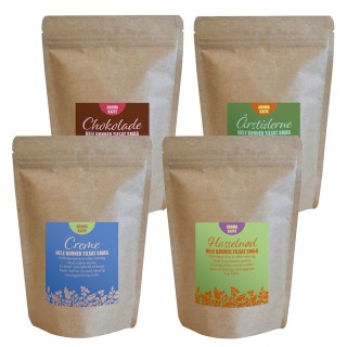 Flavored Coffee Mix Pack 4 x 225 g Whole Coffee Beans