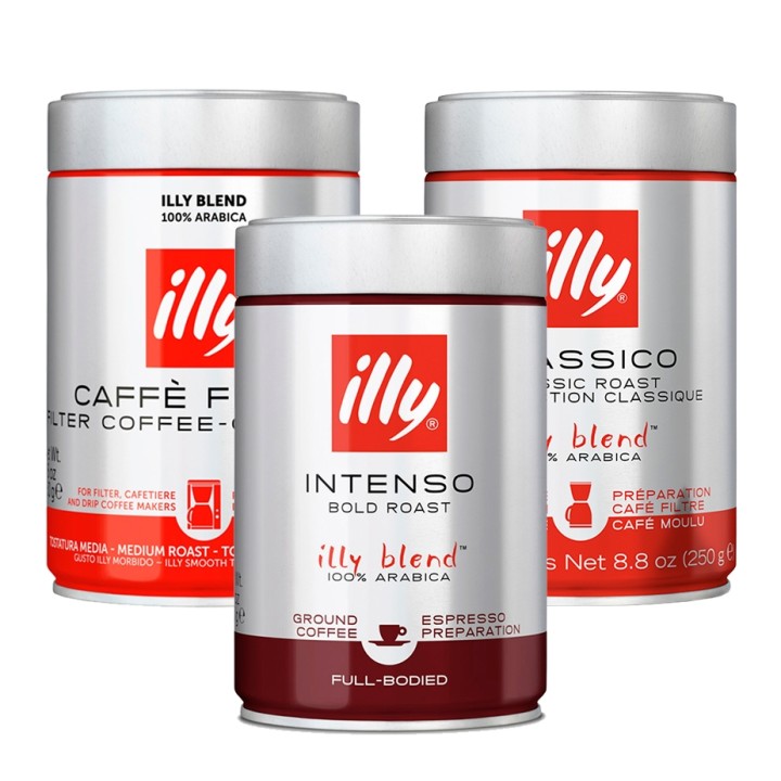 Illy Mix pack 3x250g ground coffee