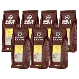 Rigtig Kaffe Organic Antigua 7x400g Whole coffee beans