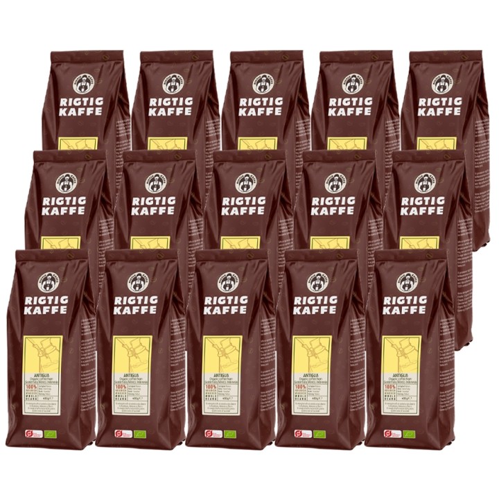 Rigtig Kaffe Organic Antigua 15x400g Whole coffee beans