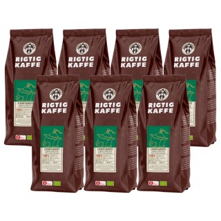 Rigtig Kaffe Organic Chanchamayo 7x400g Whole coffee beans