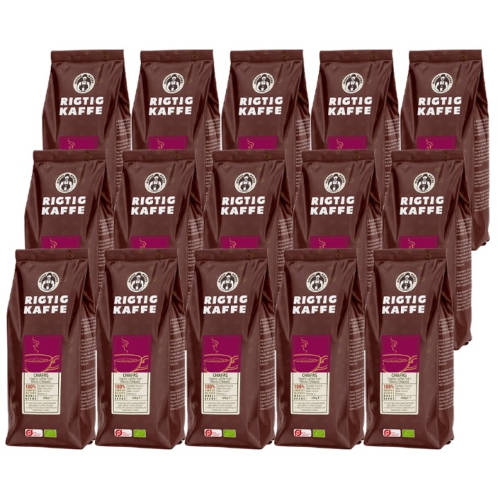 Rigtig Kaffe Organic Chiapas 15x400g Whole coffee beans