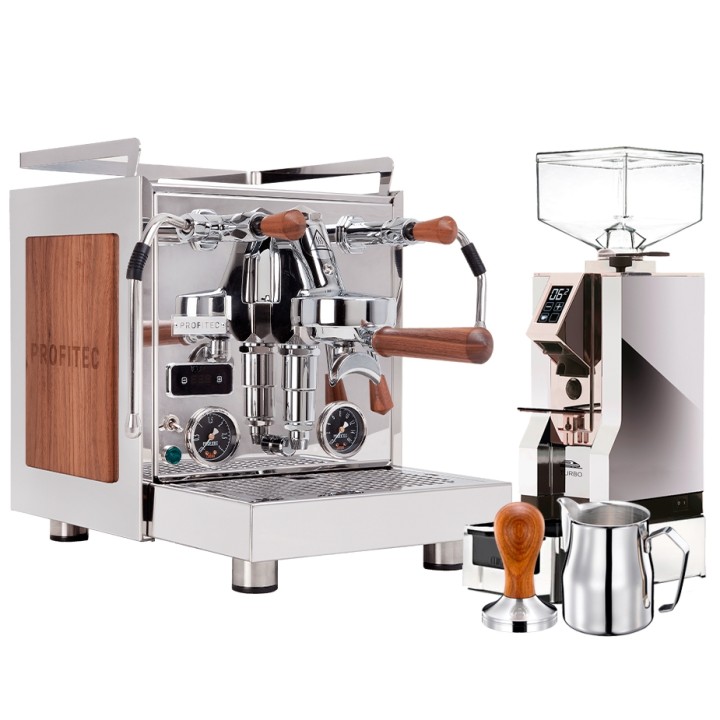 Profitec Pro 600 Devils Edition Walnut Wood Espresso Machine Incl. Eureka Mignon Turbo & Barista Equipment