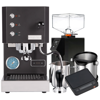 Profitec GO Mat Black Incl. Eureka grinder, coffee scale & barista equipment