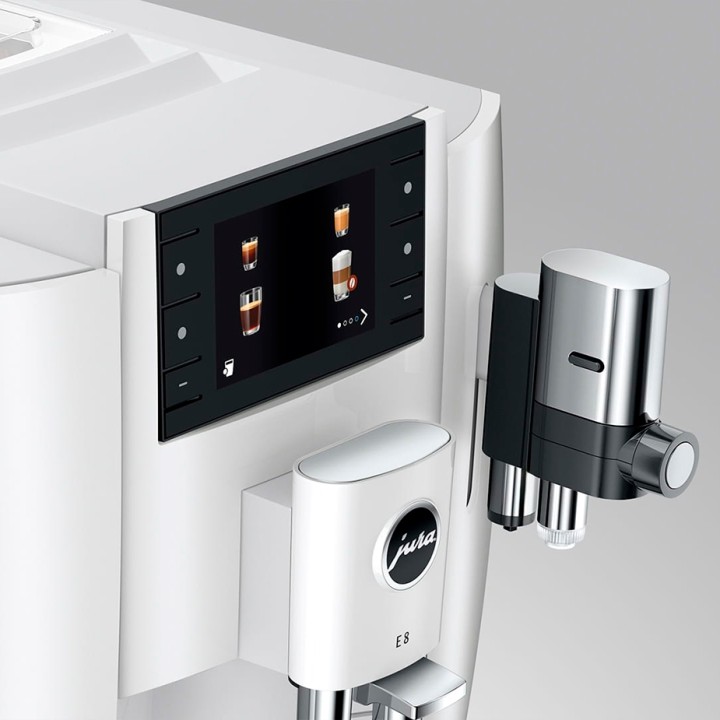 Jura E8 (EC) Piano White Espresso Machine Incl. Starter Kit