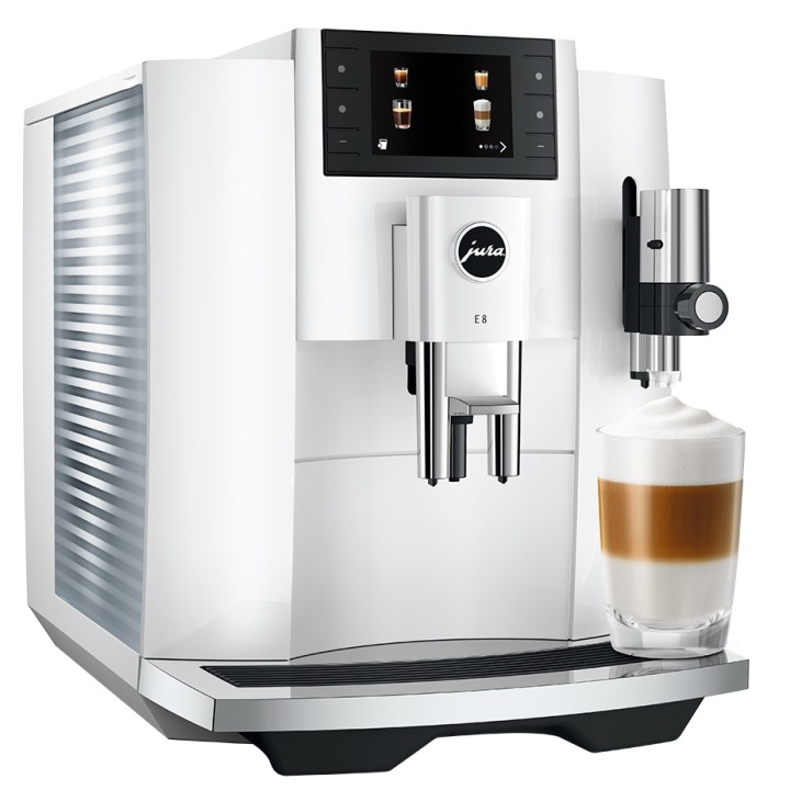 Jura E8 (EC) Piano White Espresso Machine Incl. Starter Kit