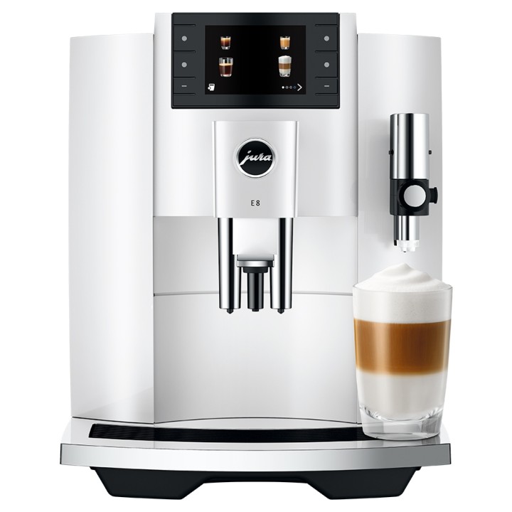 Jura E8 (EC) Piano White Espresso Machine Incl. Starter Kit