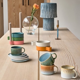 Villa Collection Styles Mug with Handle 16 cl 2 pcs Blue/Amber