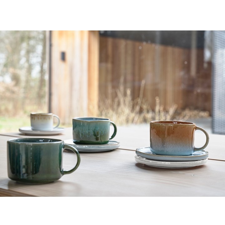 Villa Collection Styles Mug with Handle 16 cl 2 pcs Blue/Amber