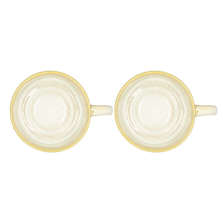 Villa Collection Styles Mug with Handle 16 cl 2 pcs Yellow/Cream
