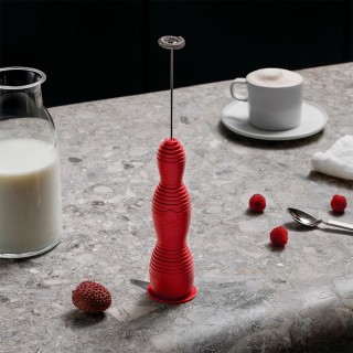 Alessi Pulcina Milk Frother Red