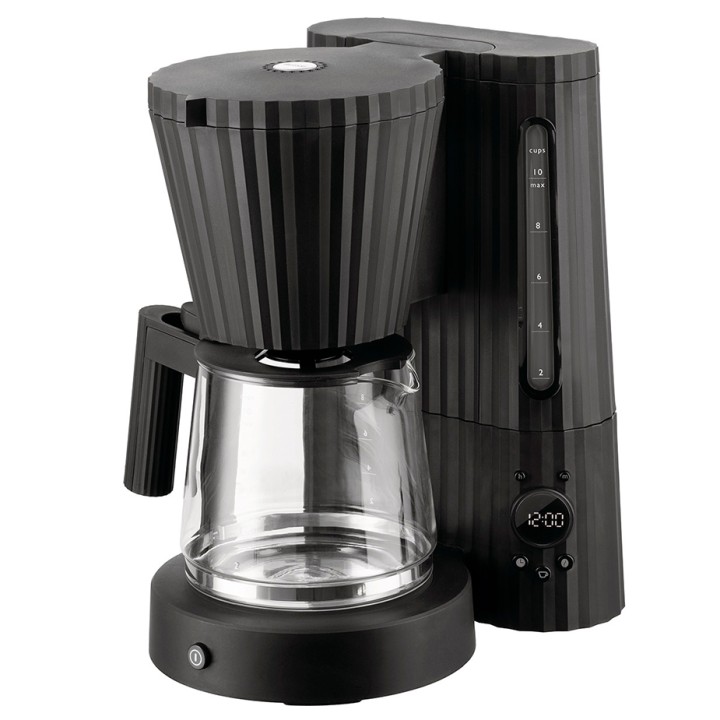 Alessi Plissé Coffee Machine Black