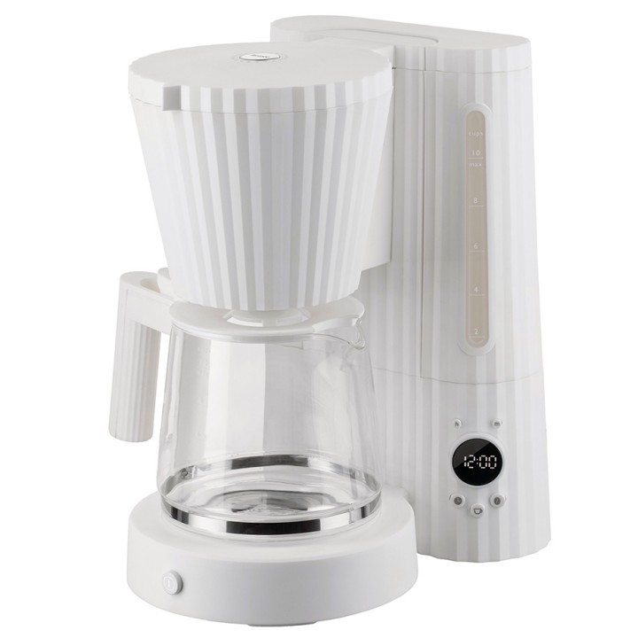 Alessi Plissé Coffee Machine White