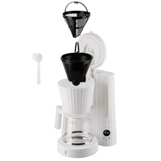 Alessi Plissé Coffee Machine White
