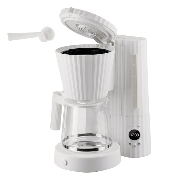 Alessi Plissé Coffee Machine White