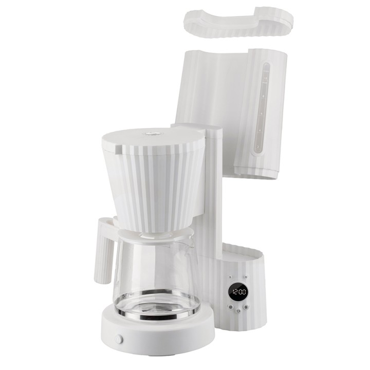 Alessi Plissé Coffee Machine White