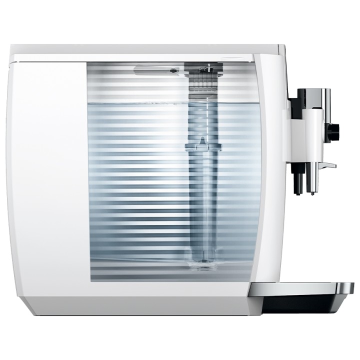 Jura E8 (EC) Piano White Espresso Machine Incl. Milk Container & 6x400g Rigtig Kaffe