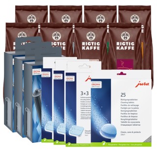 Jura Maintenance kit - Claris Smart Incl. 8x400g Rigtig Kaffe Organic