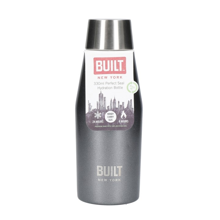 BUILT Perfect Seal Thermos Bottle 0.33 L Charcoal