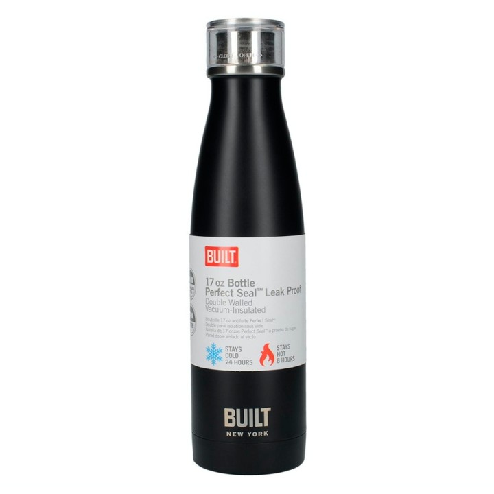 BUILT Perfect Seal Thermos Bottle 0.5 L Black
