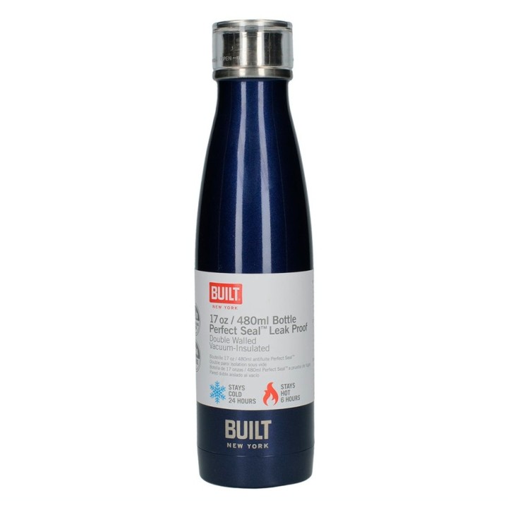 BUILT Perfect Seal Thermos Bottle 0.5 L Midnight Blue