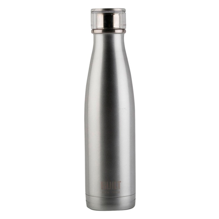 BUILT Perfect Seal Thermos Bottle 0.5 L Silver